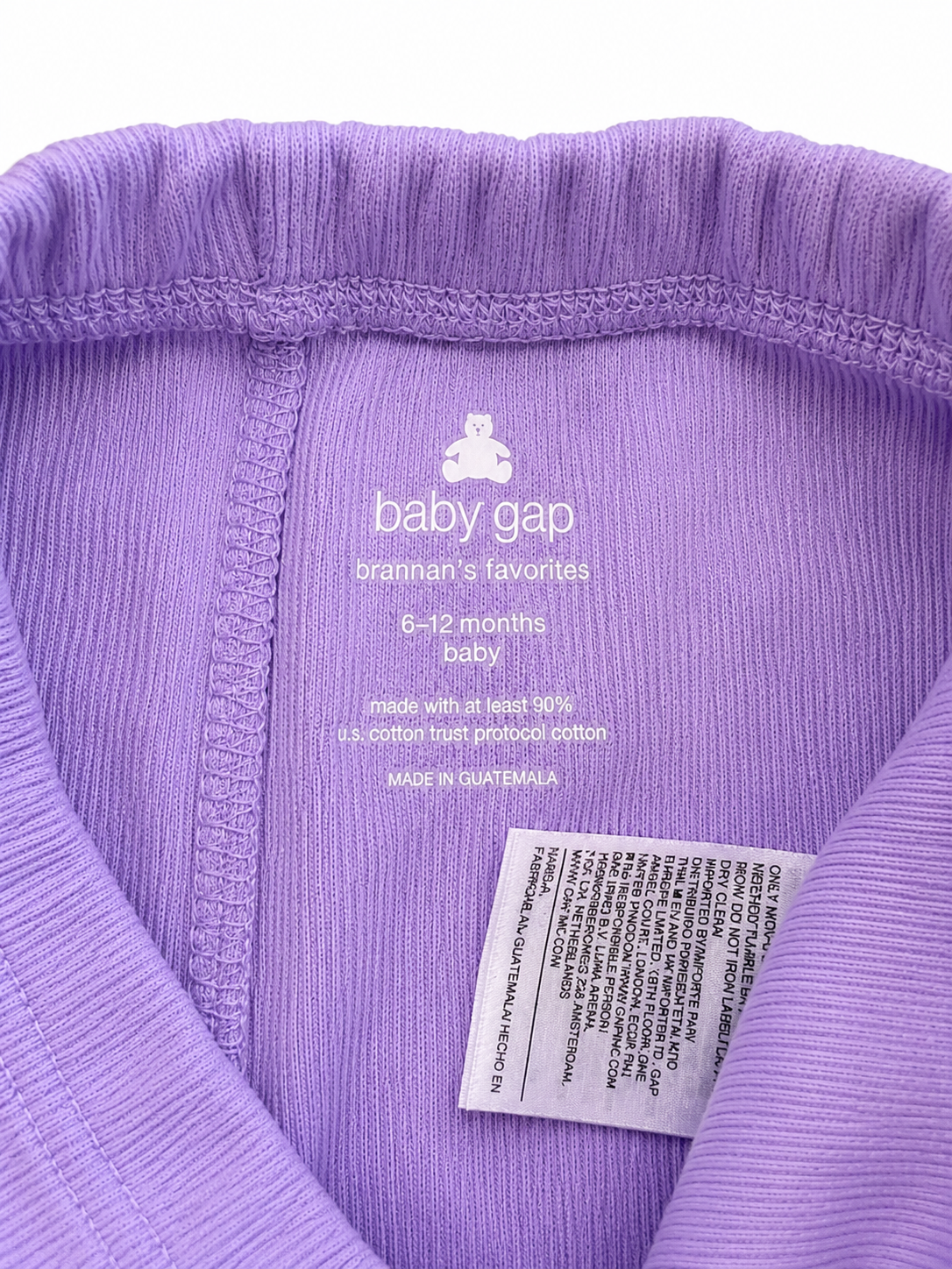 Baby Gap Brannan's Favorites Girls Lilac Ribbed Flare Leggings – 6–12 Months – New with Tags
