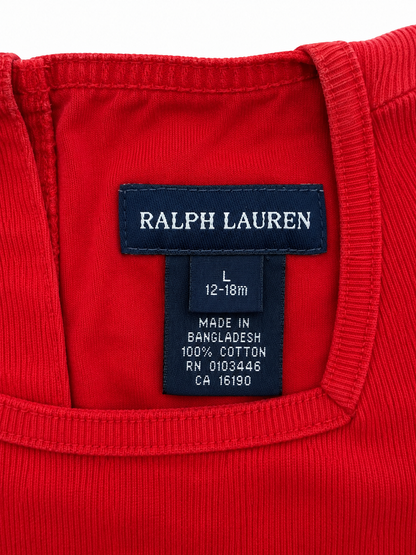 Ralph Lauren Baby Corduroy Overalls – Red | Size 12–18 Months