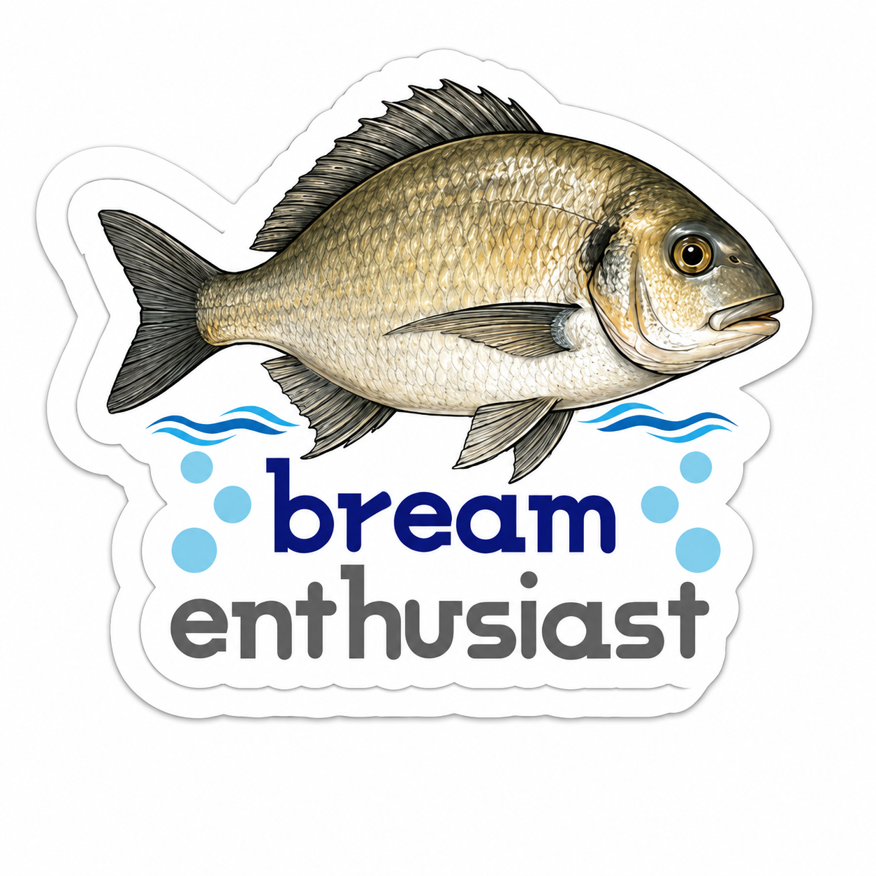 Bream Enthusiast Fish Sticker – 10cm