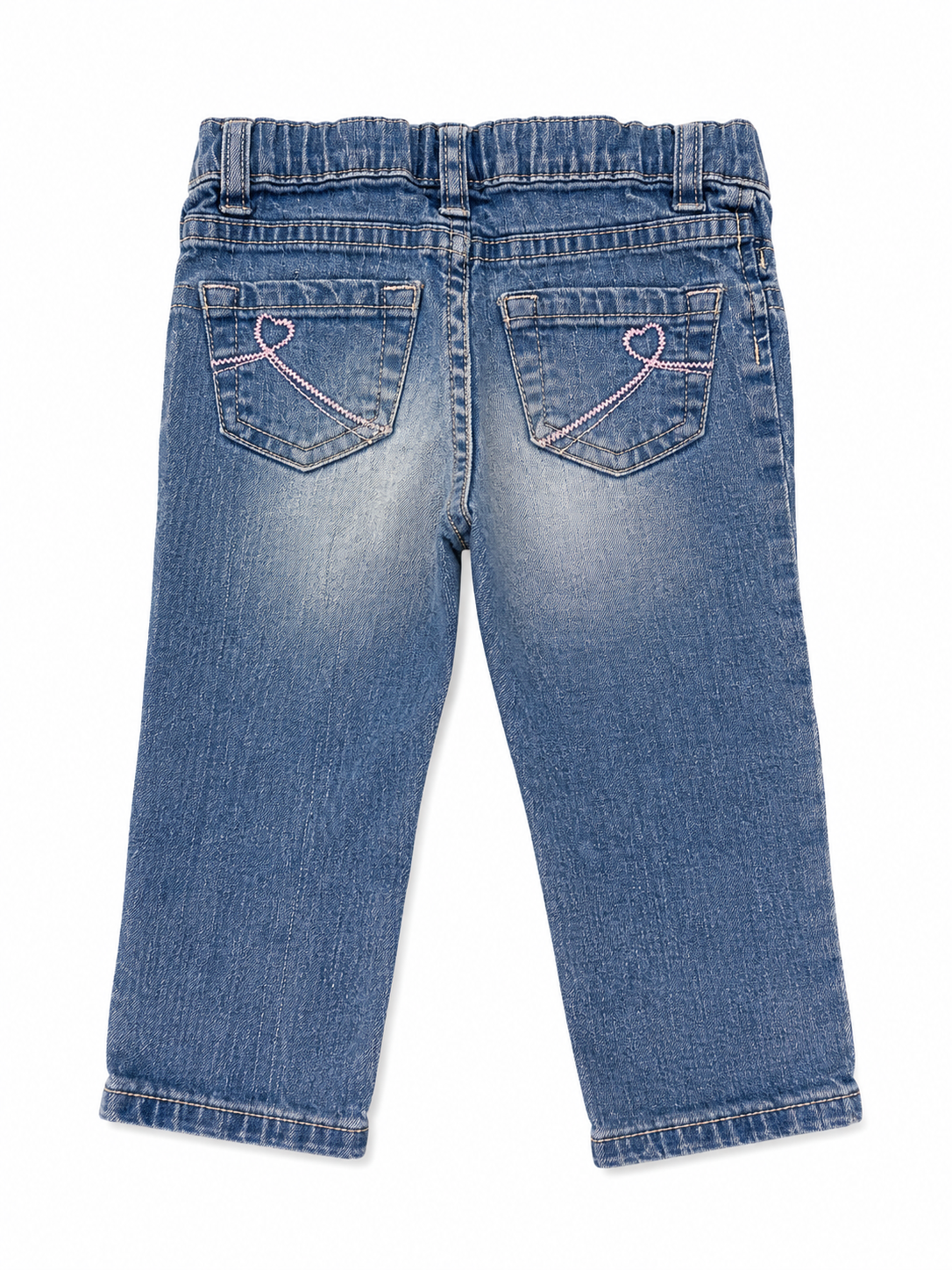 Est. 89 Medium-Wash Heart-Detail Jeans Size 12-18